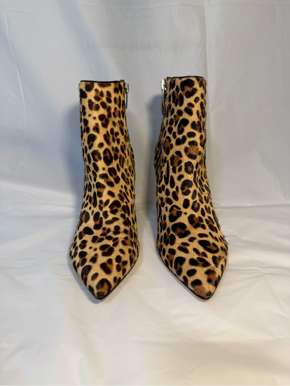 Marc Fisher Leopard Print Pointed Toe Ankle Booties Size 8